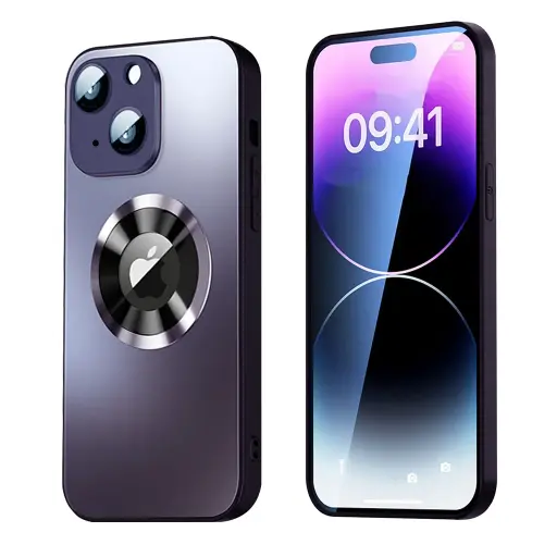 SiGN Magnetic Case iPhone 15 with lens protection and logo view - Sort